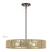 Livex Lighting - 53174-92 - Four Light Pendant - Goldiemesh - English Bronze