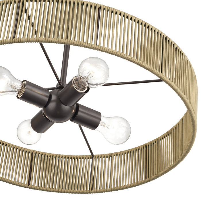 Livex Lighting - 53174-92 - Four Light Pendant - Goldiemesh - English Bronze