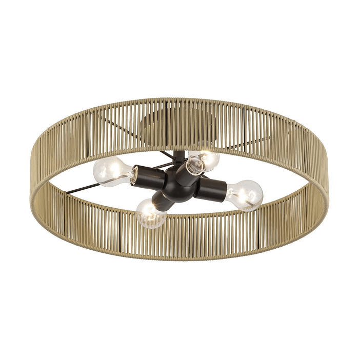Livex Lighting - 53177-92 - Four Light Semi-Flush Mount - Goldiemesh - English Bronze