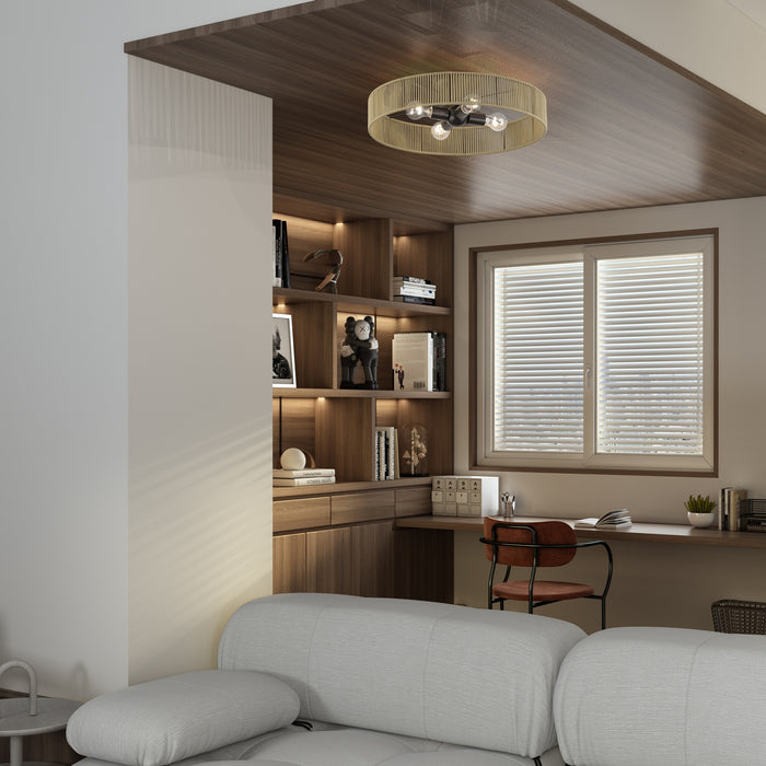 Livex Lighting - 53177-92 - Four Light Semi-Flush Mount - Goldiemesh - English Bronze