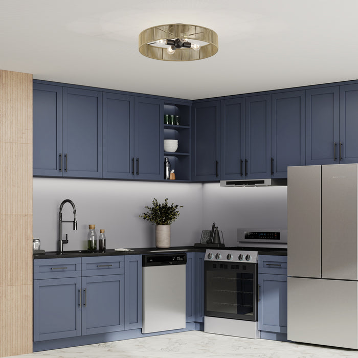 Livex Lighting - 53177-92 - Four Light Semi-Flush Mount - Goldiemesh - English Bronze