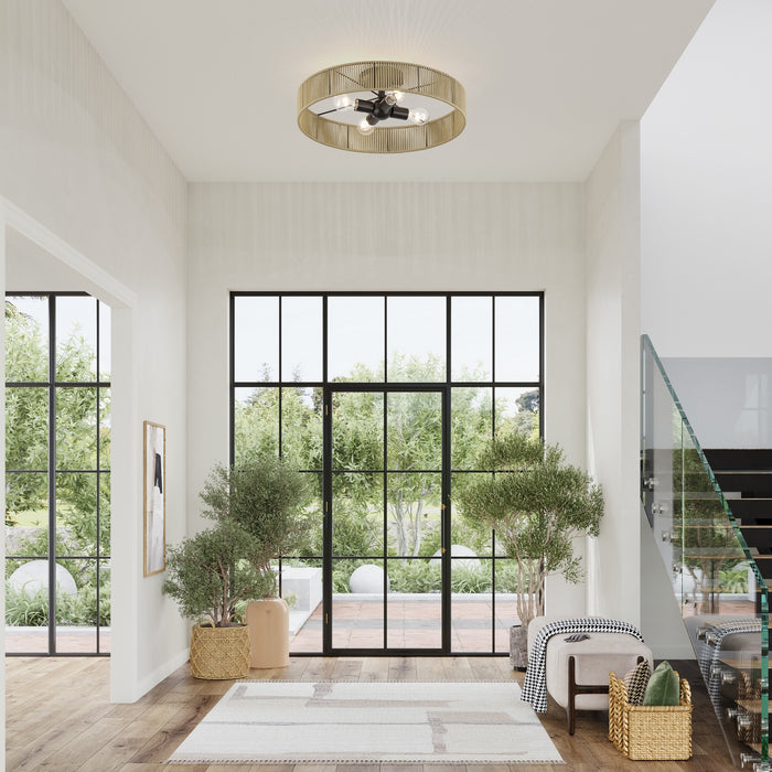 Livex Lighting - 53177-92 - Four Light Semi-Flush Mount - Goldiemesh - English Bronze