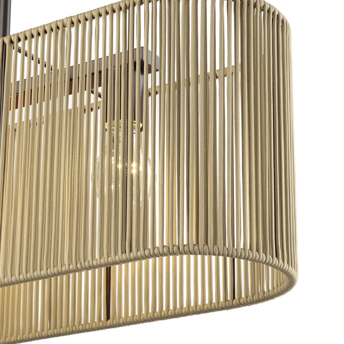 Livex Lighting - 53193-92 - Three Light Linear Chandelier - Goldiemesh - English Bronze