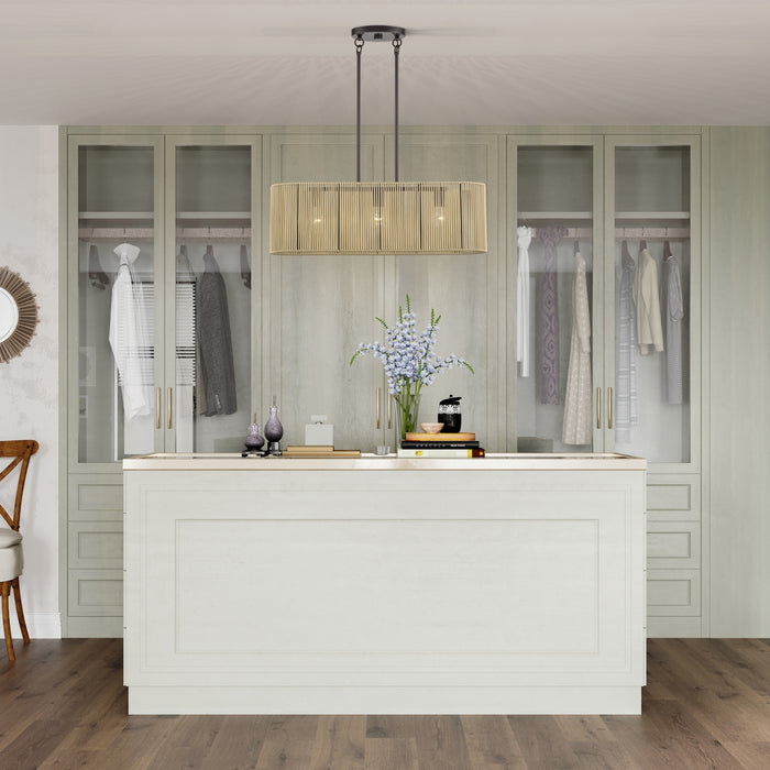 Livex Lighting - 53193-92 - Three Light Linear Chandelier - Goldiemesh - English Bronze