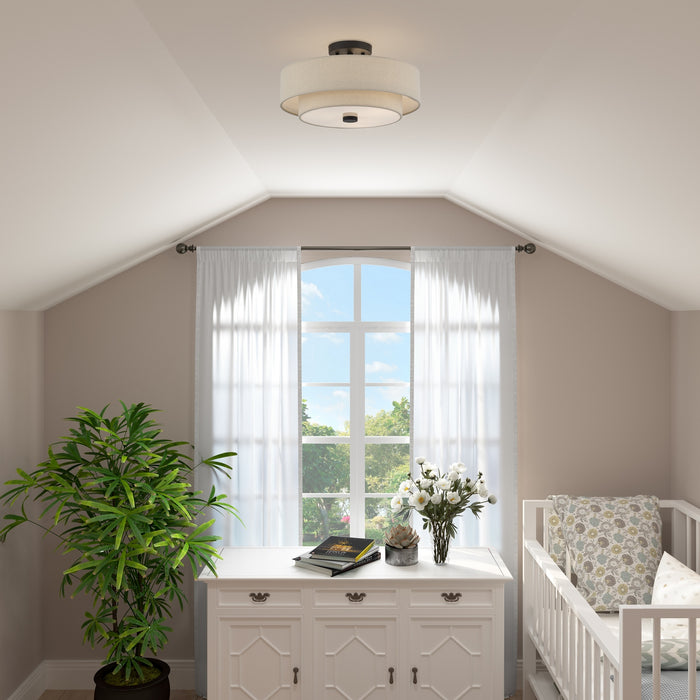 Livex Lighting - 58854-07 - Three Light Semi-Flush Mount - Bellingham - Bronze