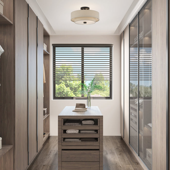 Livex Lighting - 58854-07 - Three Light Semi-Flush Mount - Bellingham - Bronze