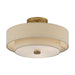 Livex Lighting - 58854-48 - Three Light Semi-Flush Mount - Bellingham - Antique Gold Leaf