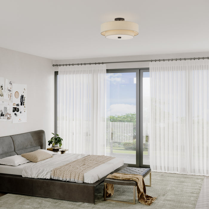 Livex Lighting - 58855-07 - Four Light Semi-Flush Mount - Bellingham - Bronze