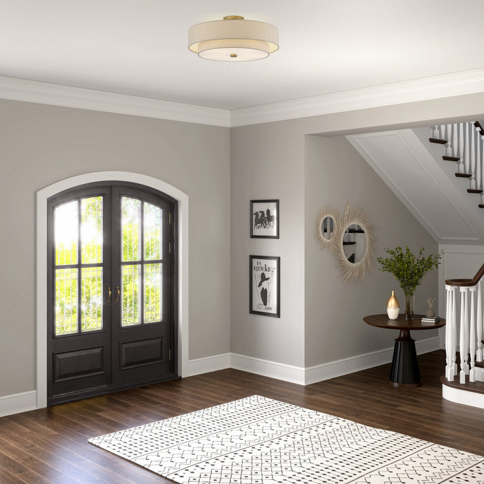 Livex Lighting - 58856-48 - Five Light Semi-Flush Mount - Bellingham - Antique Gold Leaf