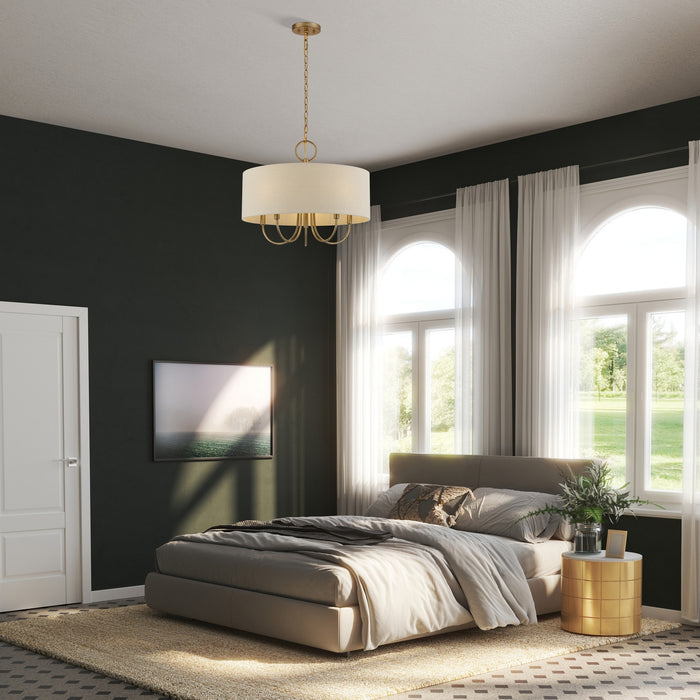 Livex Lighting - 58865-48 - Five Light Chandelier - Bellingham - Antique Gold Leaf