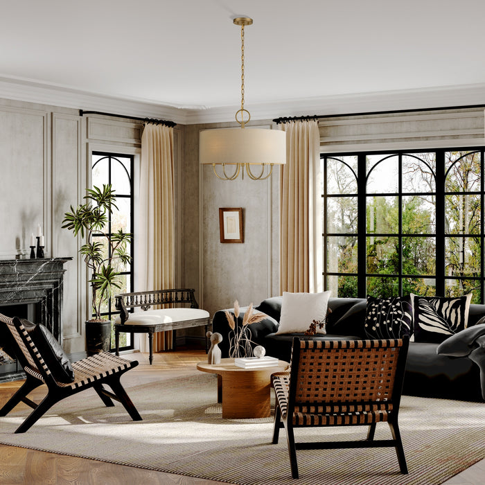 Livex Lighting - 58865-48 - Five Light Chandelier - Bellingham - Antique Gold Leaf