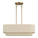 Livex Lighting - 58872-48 - Three Light Linear Chandelier - Bellingham - Antique Gold Leaf