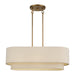 Livex Lighting - 58872-48 - Three Light Linear Chandelier - Bellingham - Antique Gold Leaf