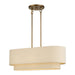 Livex Lighting - 58872-48 - Three Light Linear Chandelier - Bellingham - Antique Gold Leaf