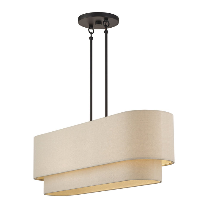 Livex Lighting - 58873-07 - Four Light Linear Chandelier - Bellingham - Bronze