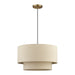 Livex Lighting - 58874-48 - Three Light Pendant - Bellingham - Antique Gold Leaf