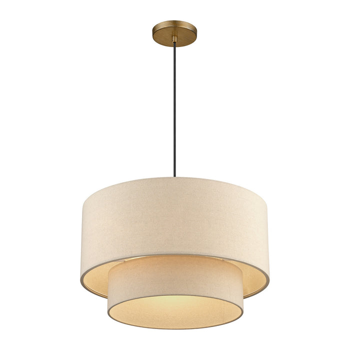 Livex Lighting - 58874-48 - Three Light Pendant - Bellingham - Antique Gold Leaf