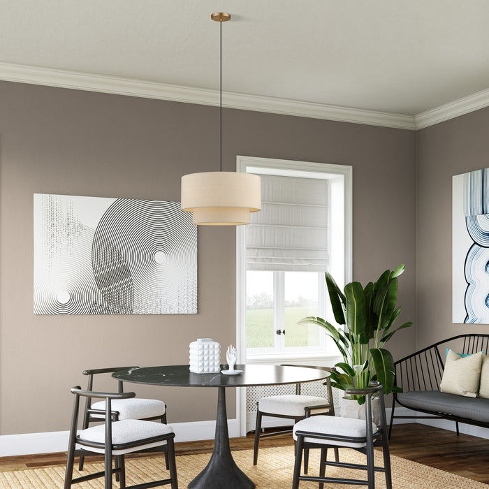 Livex Lighting - 58874-48 - Three Light Pendant - Bellingham - Antique Gold Leaf