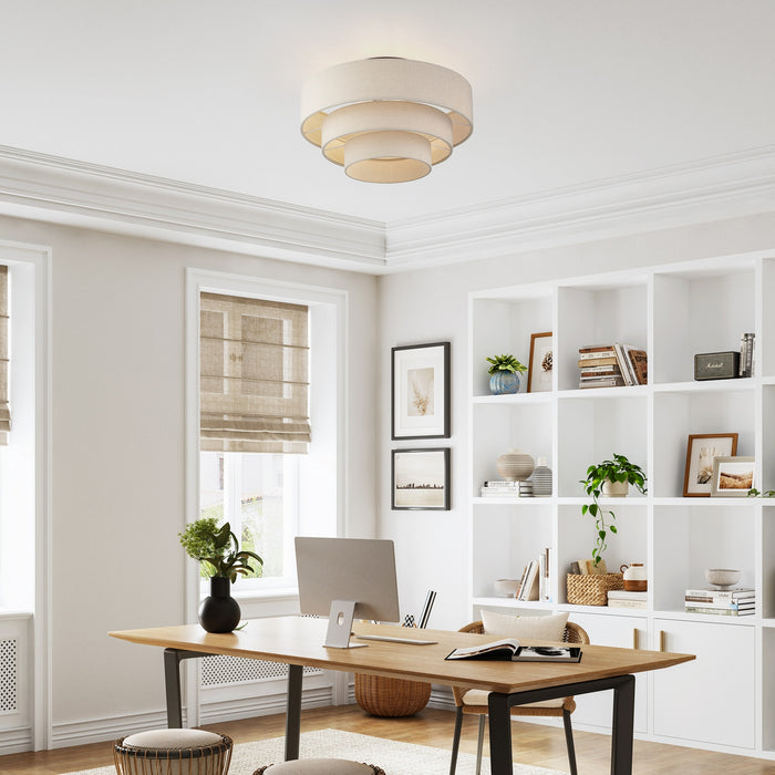 Livex Lighting - 58876-07 - Four Light Semi-Flush Mount - Bellingham - Bronze