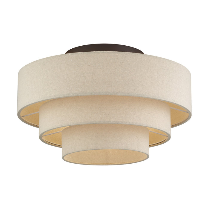 Livex Lighting - 58876-07 - Four Light Semi-Flush Mount - Bellingham - Bronze
