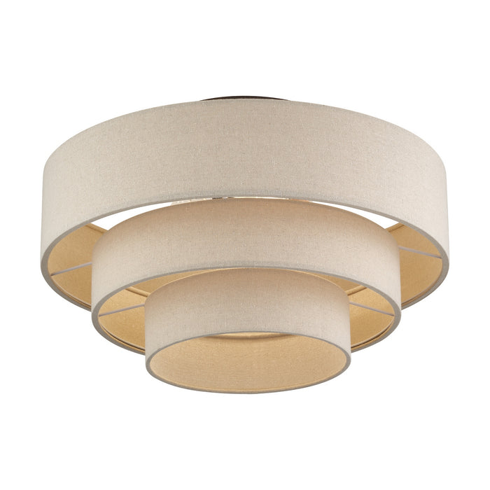 Livex Lighting - 58876-07 - Four Light Semi-Flush Mount - Bellingham - Bronze
