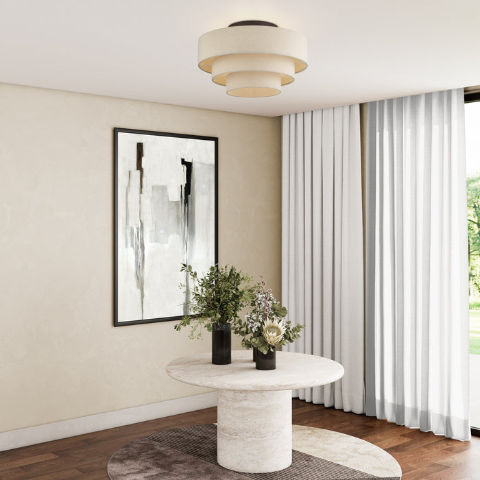 Livex Lighting - 58876-07 - Four Light Semi-Flush Mount - Bellingham - Bronze