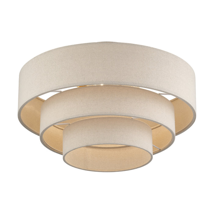 Livex Lighting - 58876-48 - Four Light Semi-Flush Mount - Bellingham - Antique Gold Leaf