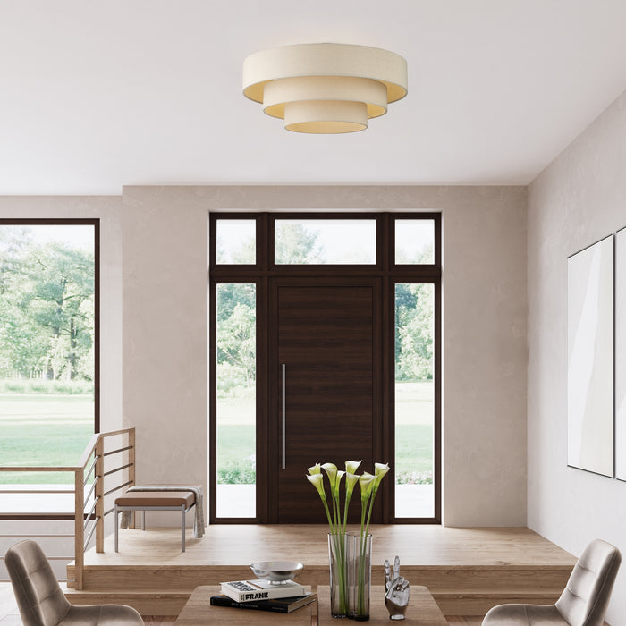 Livex Lighting - 58877-48 - Five Light Semi-Flush Mount - Bellingham - Antique Gold Leaf