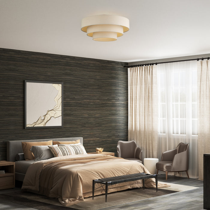 Livex Lighting - 58877-48 - Five Light Semi-Flush Mount - Bellingham - Antique Gold Leaf