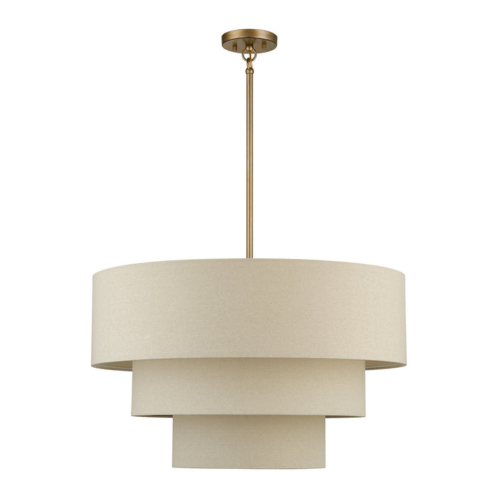 Livex Lighting - 58878-48 - Five Light Chandelier - Bellingham - Antique Gold Leaf