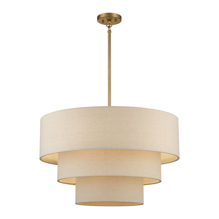 Livex Lighting - 58878-48 - Five Light Chandelier - Bellingham - Antique Gold Leaf