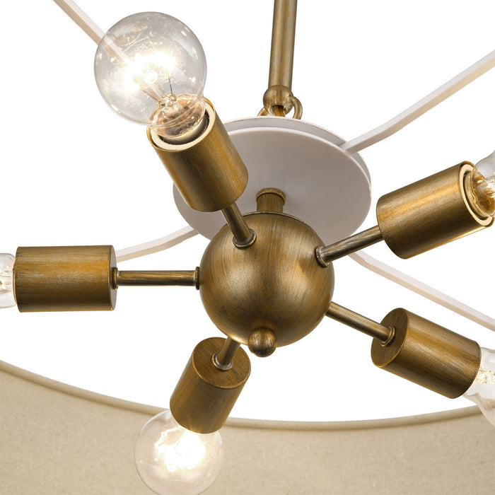 Livex Lighting - 58878-48 - Five Light Chandelier - Bellingham - Antique Gold Leaf