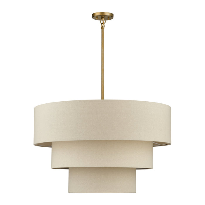 Livex Lighting - 58879-48 - Eight Light Chandelier - Bellingham - Antique Gold Leaf