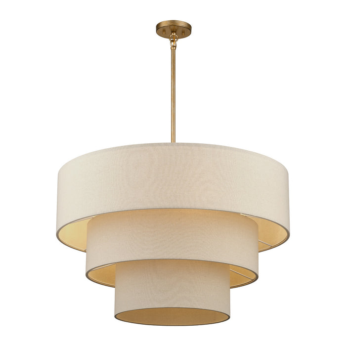 Livex Lighting - 58879-48 - Eight Light Chandelier - Bellingham - Antique Gold Leaf