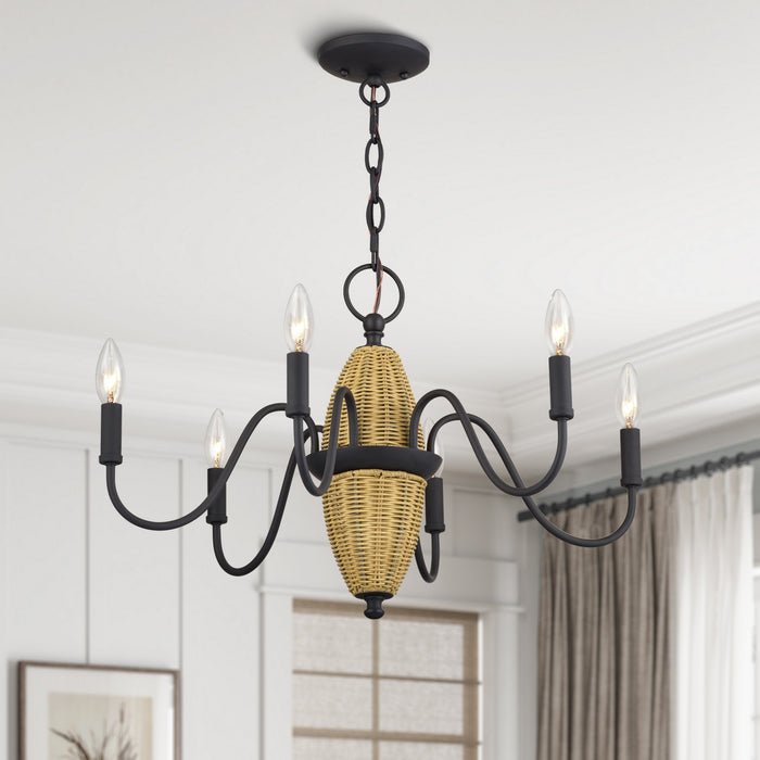 Livex Lighting - 60001-07 - Six Light Chandelier - Laurelin - Bronze