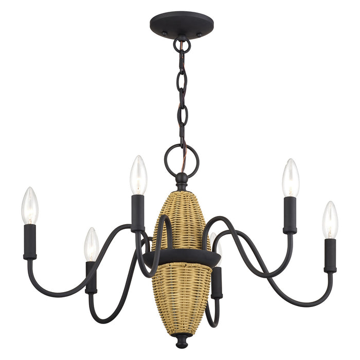 Livex Lighting - 60001-07 - Six Light Chandelier - Laurelin - Bronze