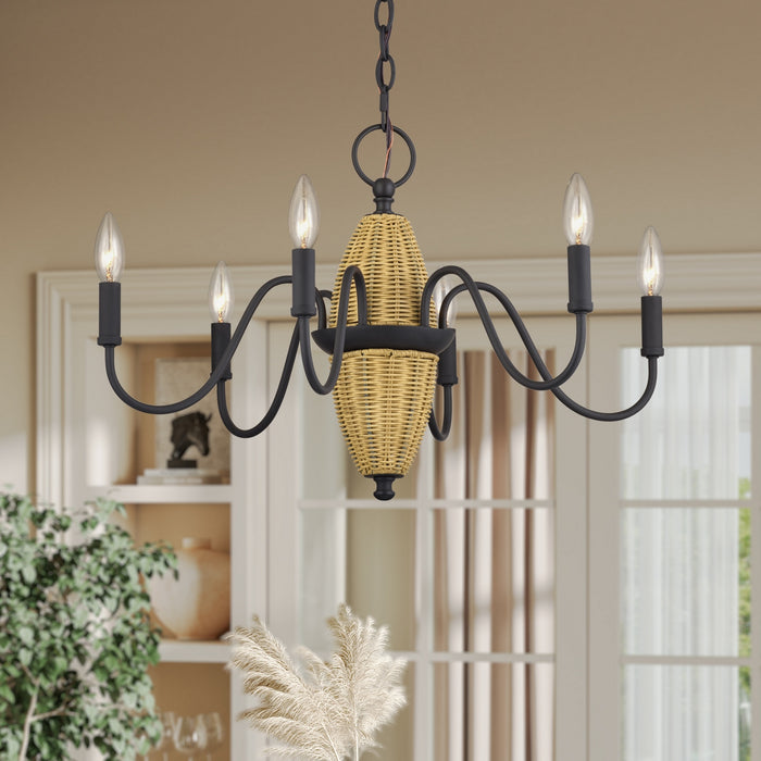 Livex Lighting - 60001-07 - Six Light Chandelier - Laurelin - Bronze