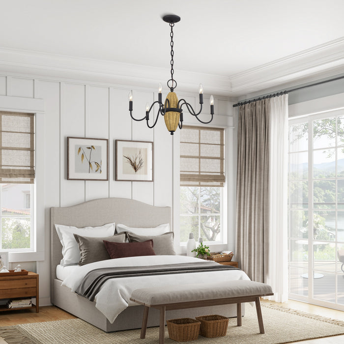 Livex Lighting - 60001-07 - Six Light Chandelier - Laurelin - Bronze