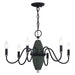 Livex Lighting - 60002-04 - Six Light Chandelier - Laurelin - Black w/Brushed Nickel