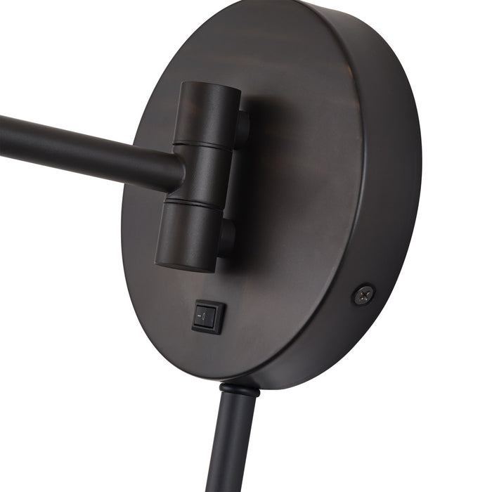 Livex Lighting - 60034-07 - One Light Swing Arm Wall Lamp - Weavington - Bronze