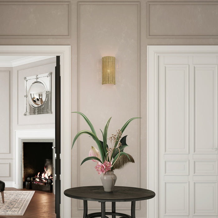 Livex Lighting - 60035-48 - One Light Wall Sconce - Weavington - Antique Gold Leaf