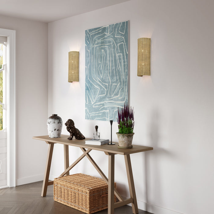 Livex Lighting - 60036-48 - Two Light Wall Sconce - Weavington - Antique Gold Leaf