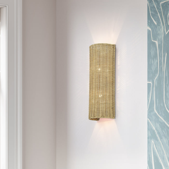 Livex Lighting - 60036-48 - Two Light Wall Sconce - Weavington - Antique Gold Leaf