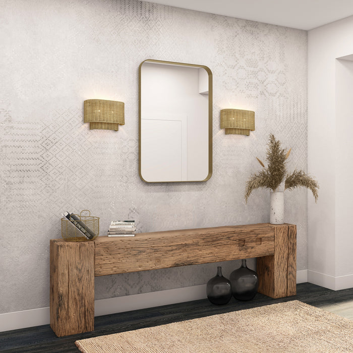 Livex Lighting - 60037-48 - Two Light Wall Sconce - Weavington - Antique Gold Leaf