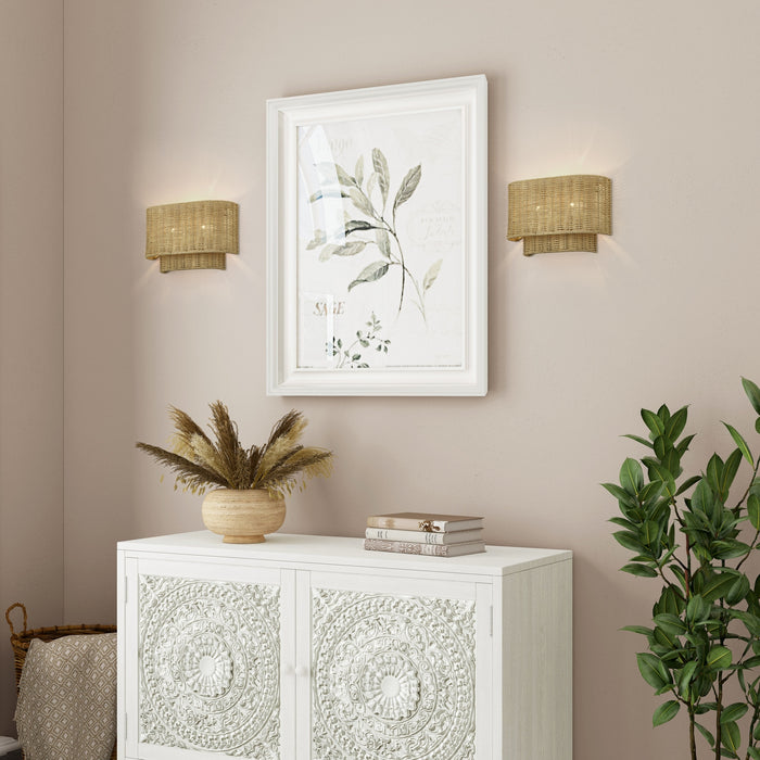 Livex Lighting - 60037-48 - Two Light Wall Sconce - Weavington - Antique Gold Leaf