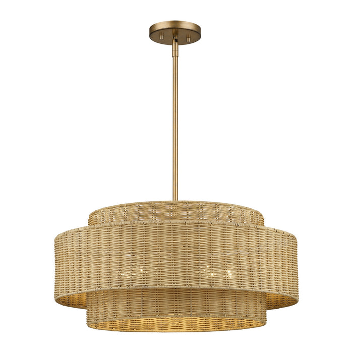 Livex Lighting - 60039-48 - Five Light Chandelier - Weavington - Antique Gold Leaf