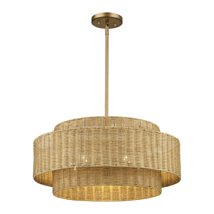 Livex Lighting - 60039-48 - Five Light Chandelier - Weavington - Antique Gold Leaf