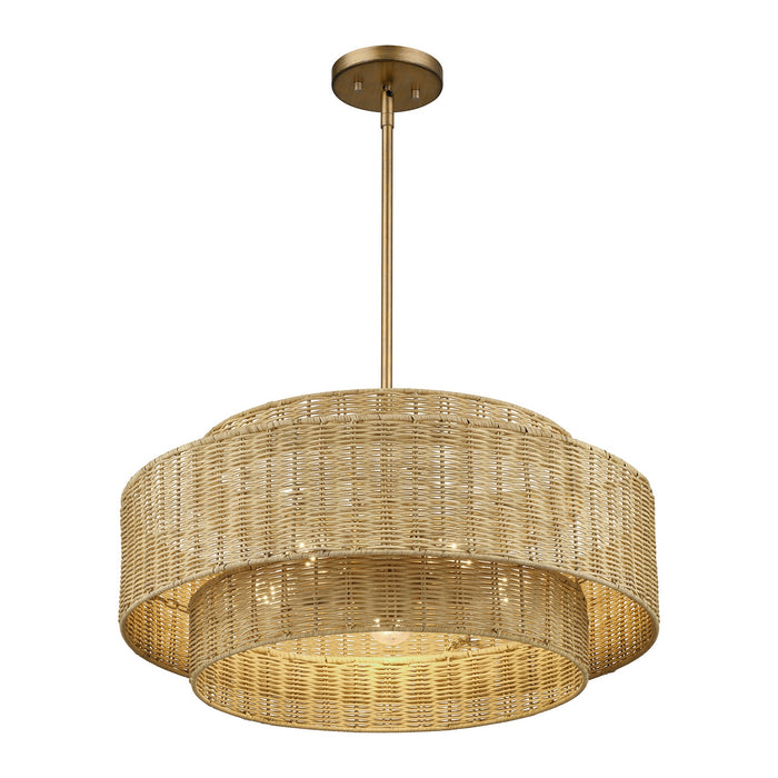 Livex Lighting - 60039-48 - Five Light Chandelier - Weavington - Antique Gold Leaf