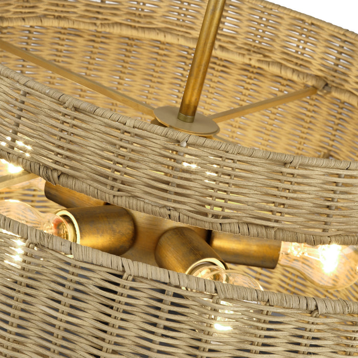 Livex Lighting - 60039-48 - Five Light Chandelier - Weavington - Antique Gold Leaf