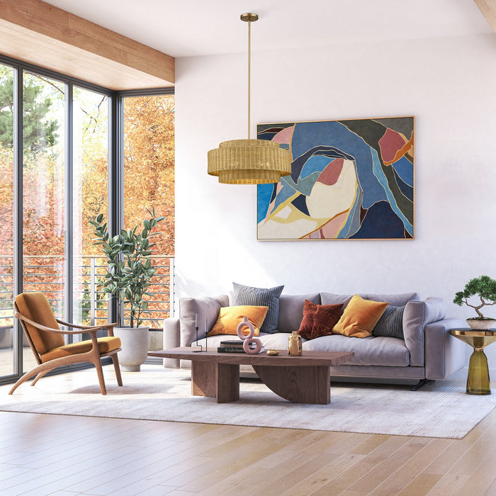 Livex Lighting - 60039-48 - Five Light Chandelier - Weavington - Antique Gold Leaf